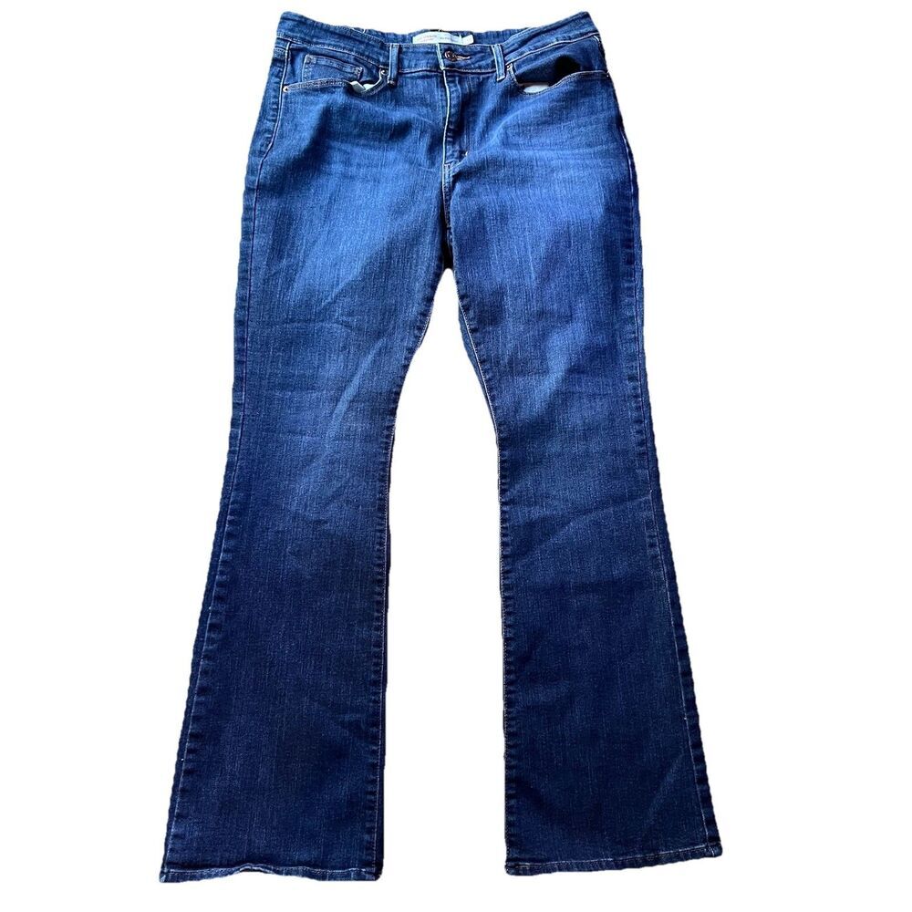 Levi's Signature Mid Rise Bootcut Denim Blue Jeans Pants Women's Size 12